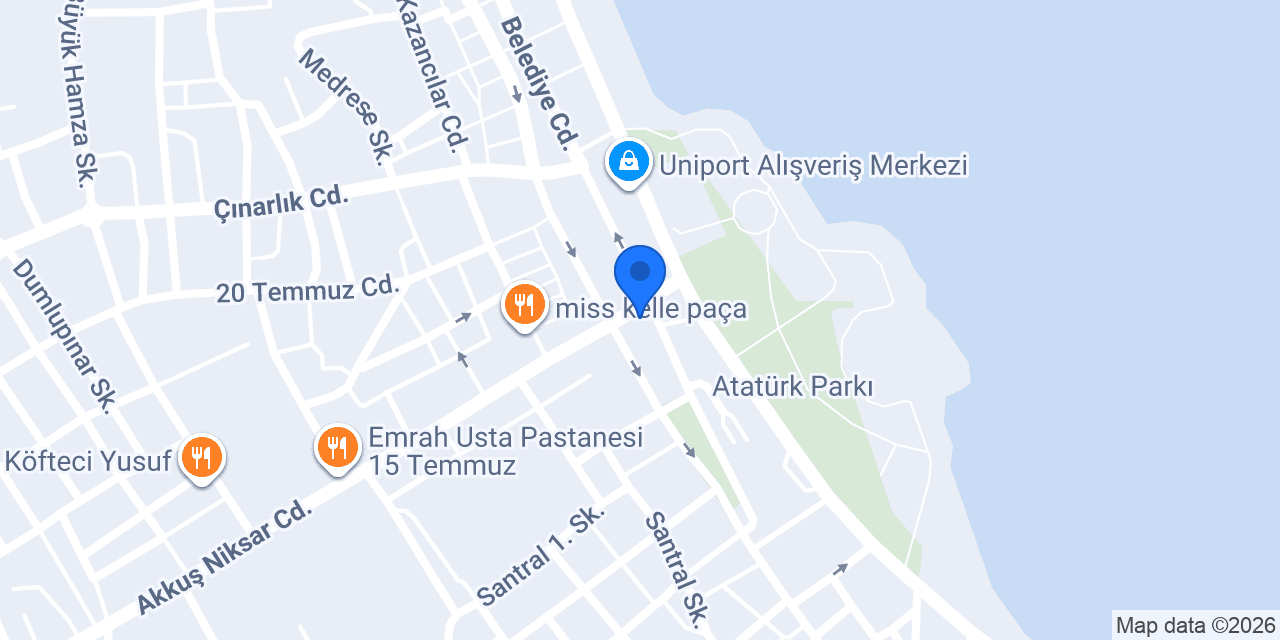 Garanti BBVA Ünye Şubesi konumu
