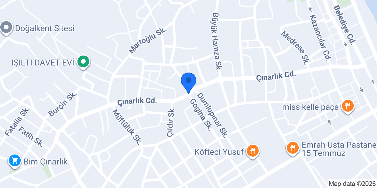 Ünye Damak Restaurant konumu
