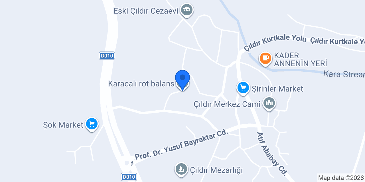 Karacalı rot balans konumu