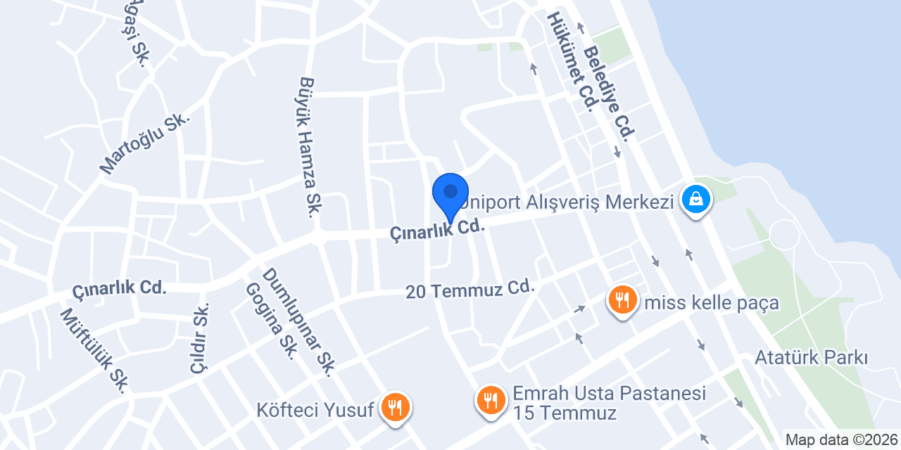 Çınar pastanesi konumu
