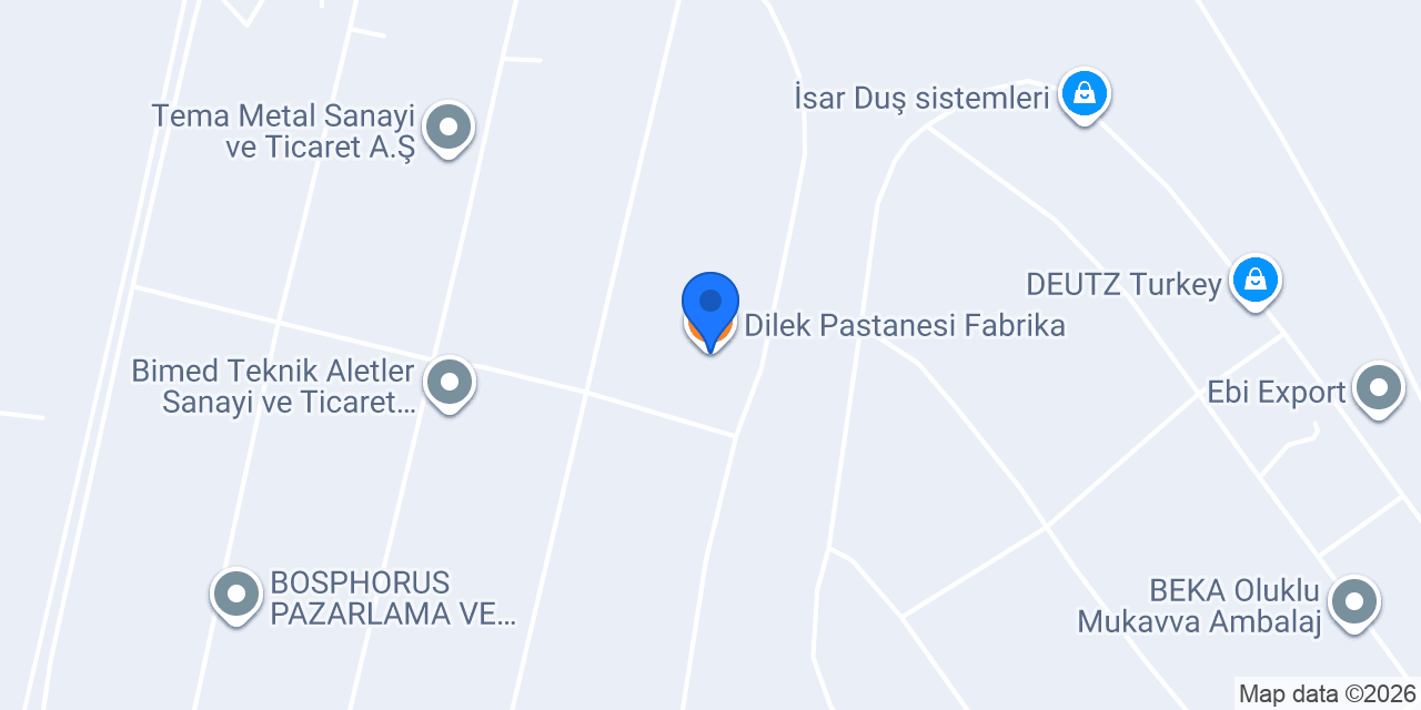 Dilek Pastanesi Fabrika konumu