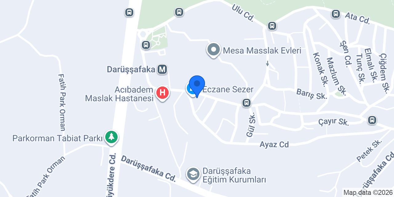Güneş Maslak Eczanesi konumu