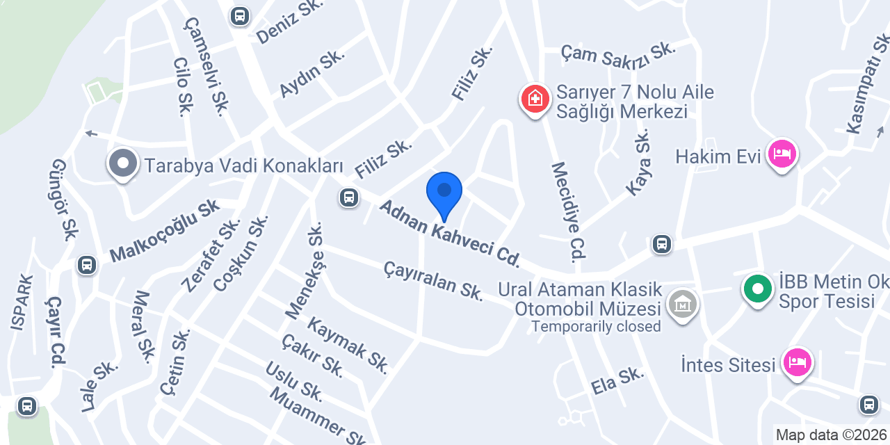 Tarabya Tesisat konumu