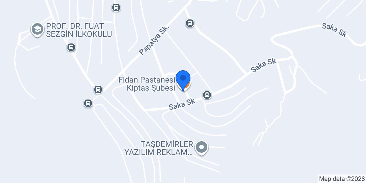Fidan Pastanesi Kiptaş Şubesi konumu