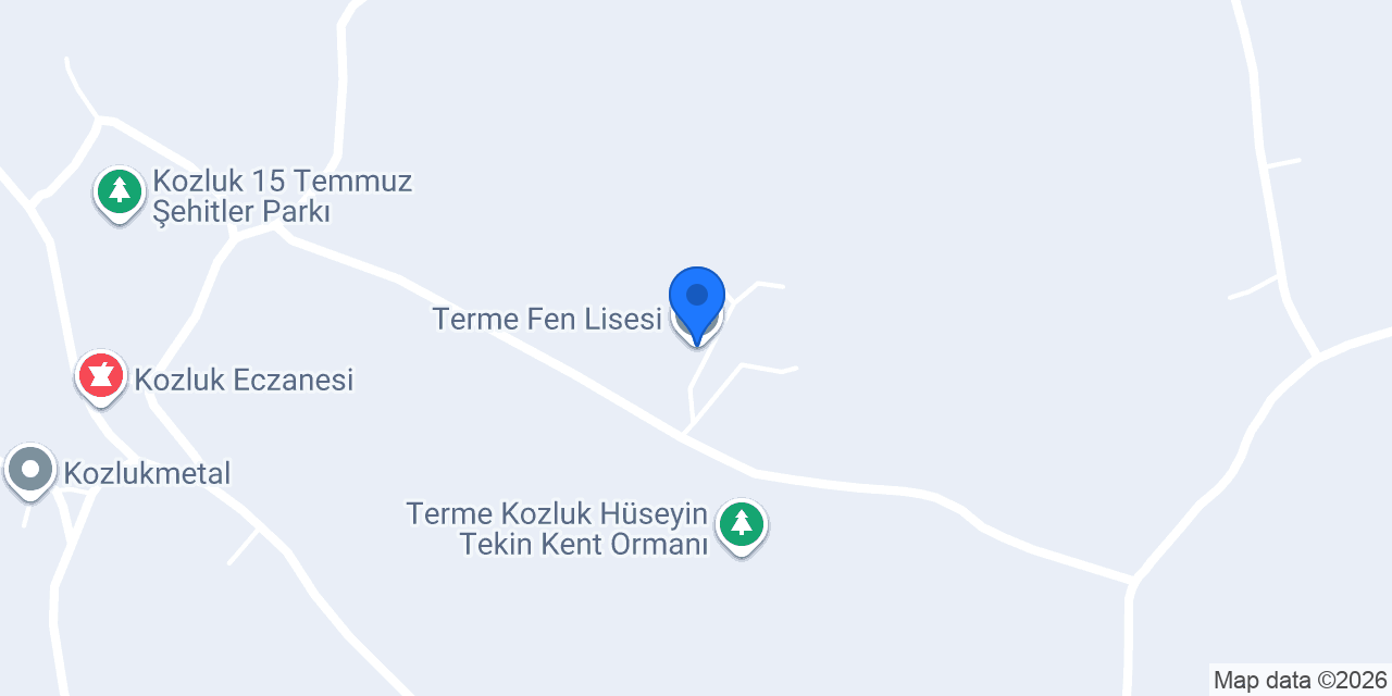 Terme Fen Lisesi konumu
