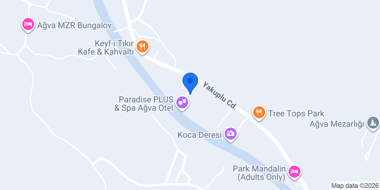AGVA PARADICE OTEL konumu