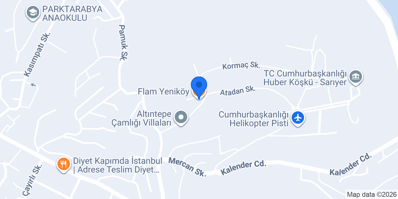 Flam Yeniköy konumu