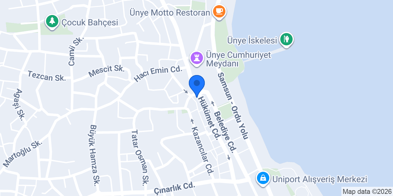 Ateş Sigorta, Ünye/Ordu konumu