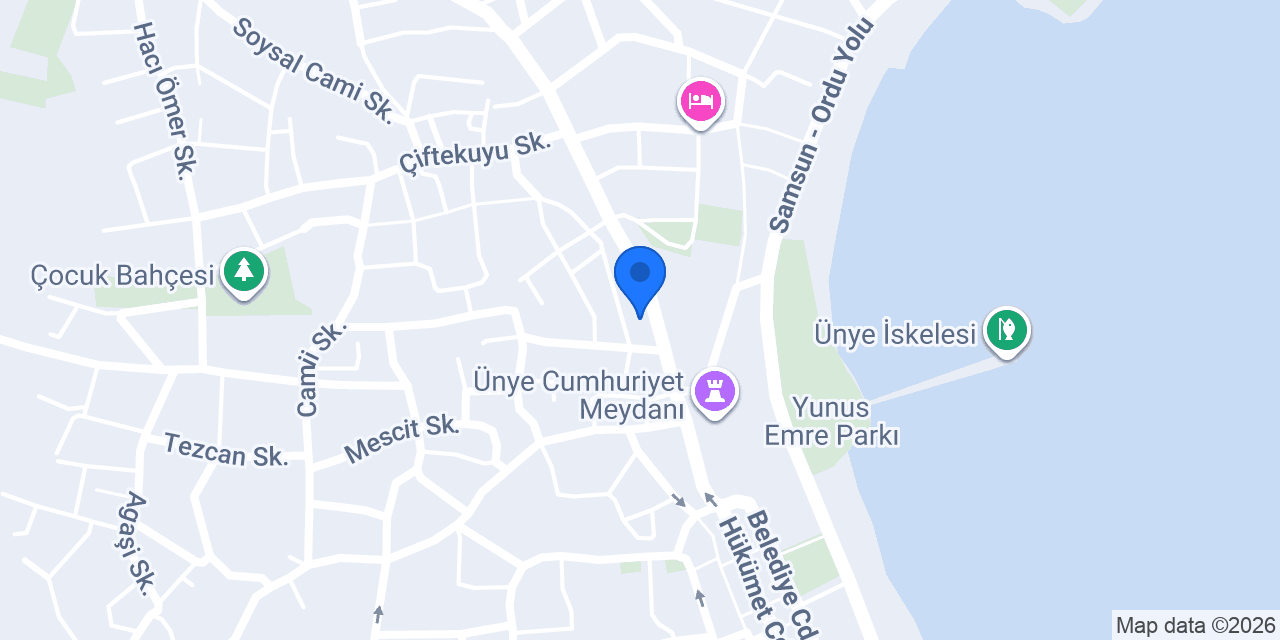 Cehre Çiçekçilik Ünye konumu