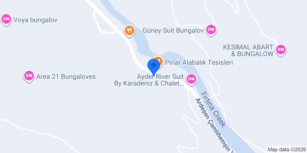 Rize apart pansiyon konumu