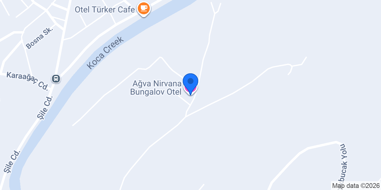 Ağva Nirvana Bungalov Otel konumu