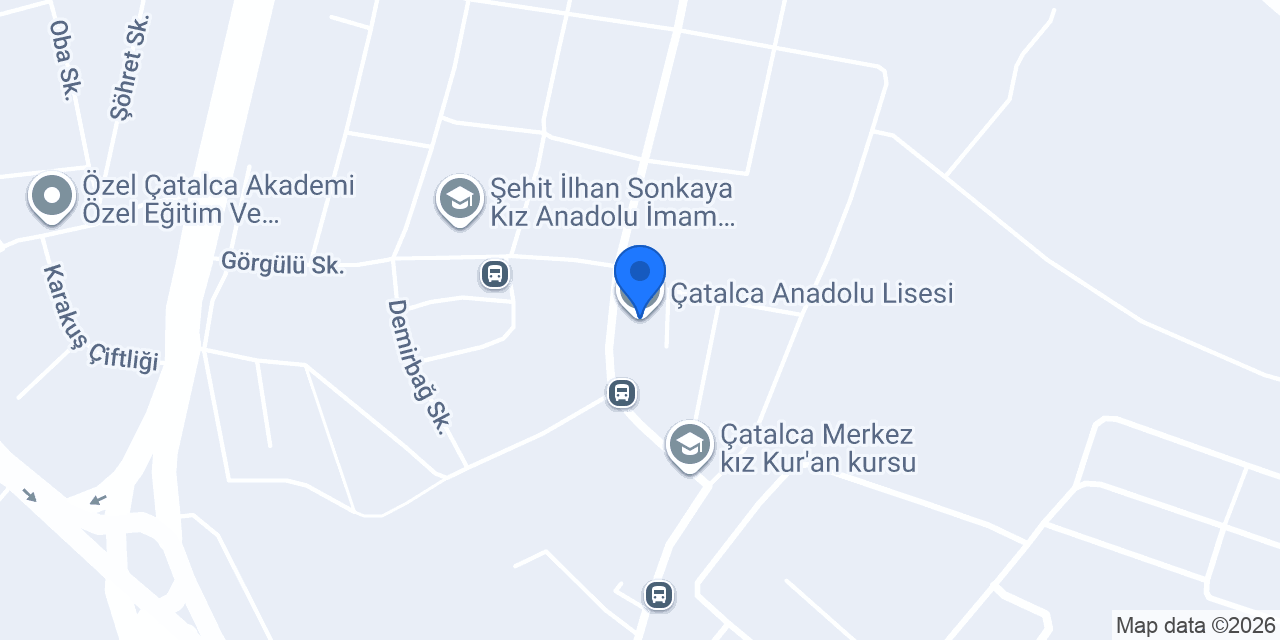 Çatalca Anadolu Lisesi konumu