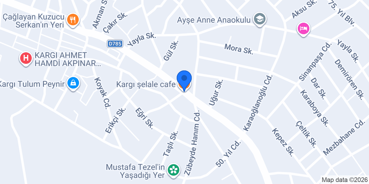 Kargı şelale cafe konumu