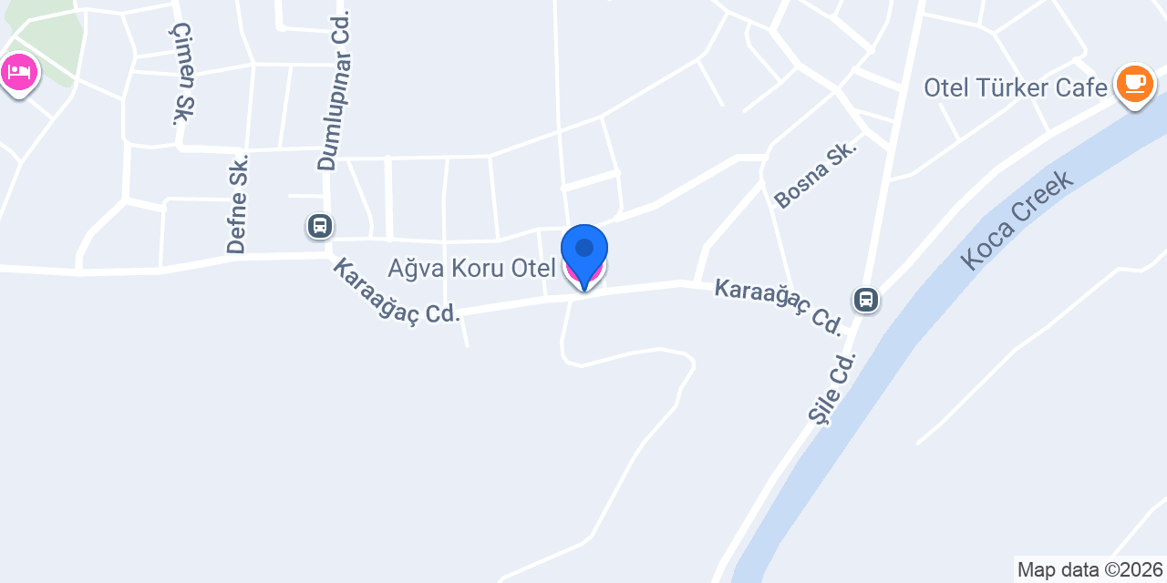 Ağva Koru Otel konumu