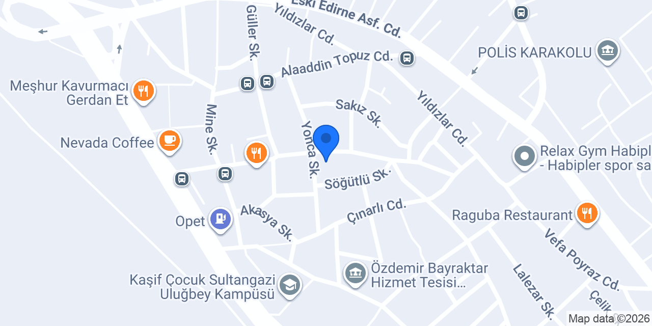 Sevgi Butik Terzi konumu