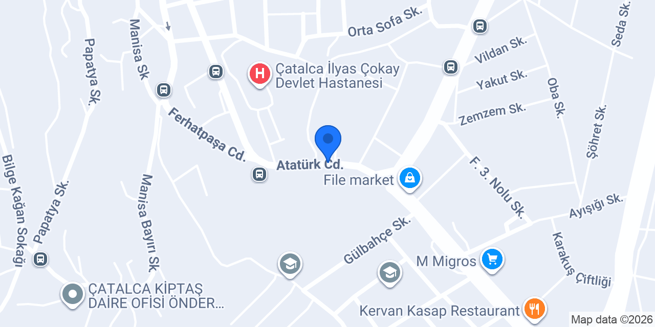 Çatalca Polis Merkezi Amirliği konumu