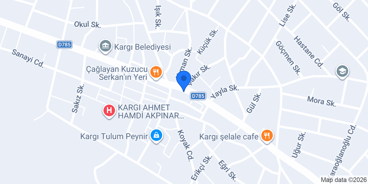 Halkbank Kargı Şubesi konumu