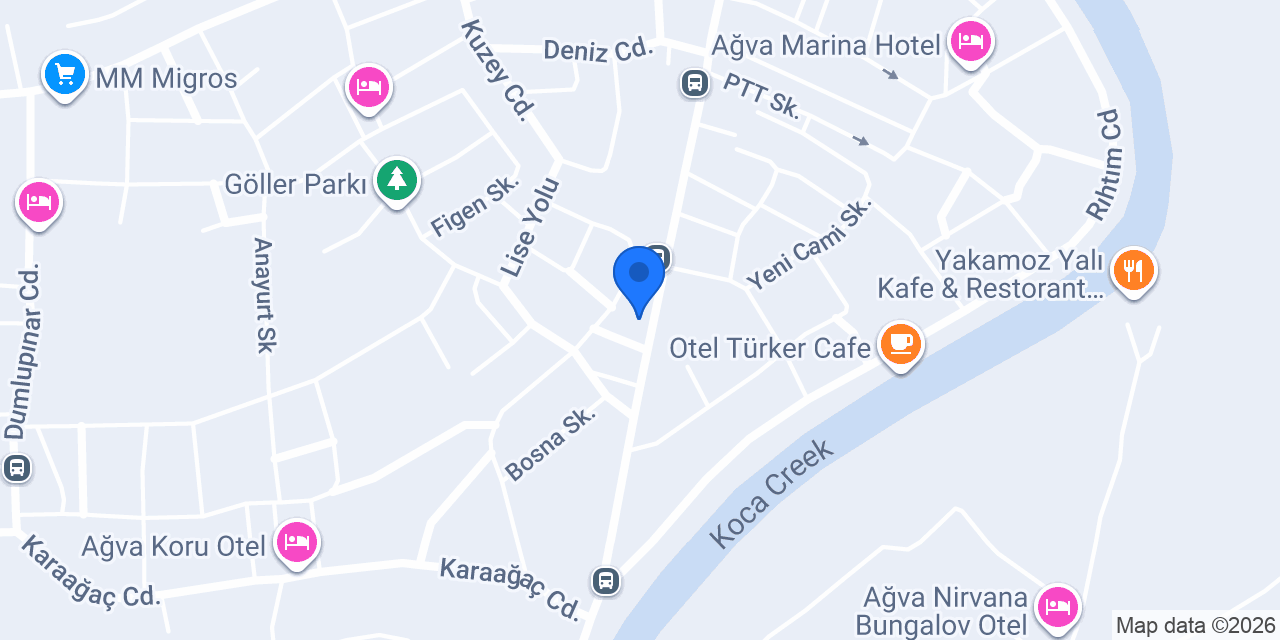 Ağva Ayşe Hanım Ev Pansiyonu konumu