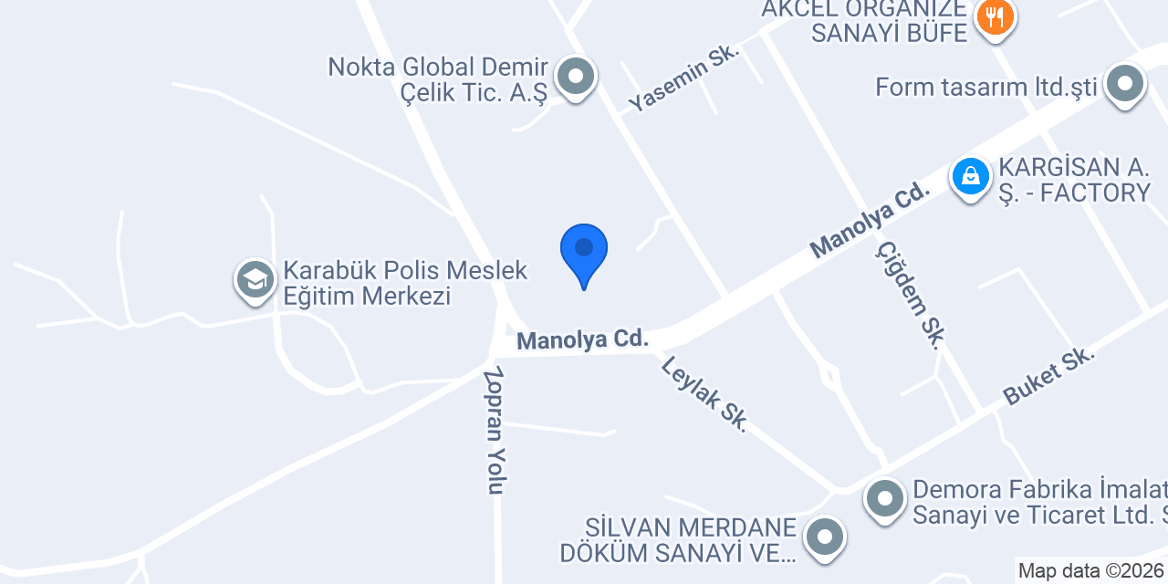 Işık Çelik Karabük Fabrika konumu