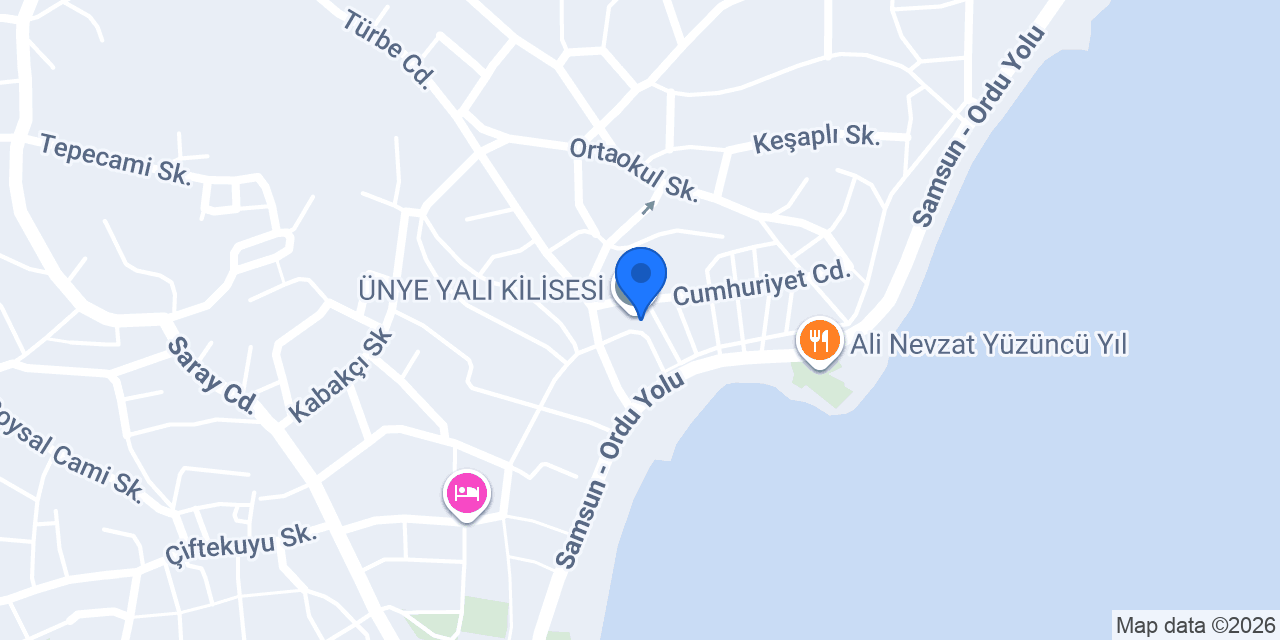 ÜNYE YALI KİLİSESİ konumu
