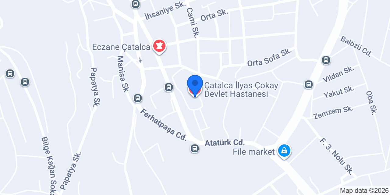 Çatalca İlyas Çokay Devlet Hastanesi konumu