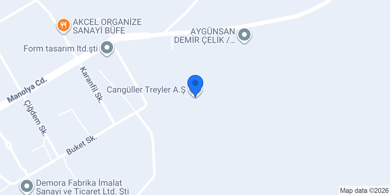 Cangüller Treyler A.Ş. konumu