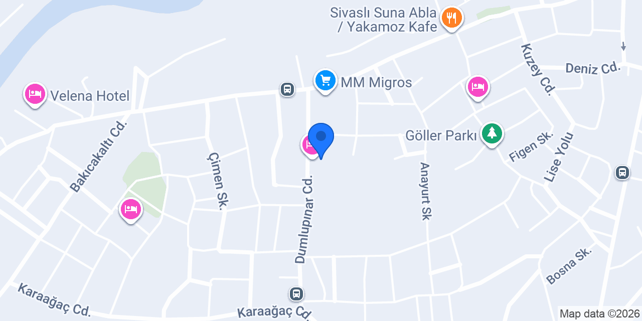 AĞVA PALAS OTEL konumu