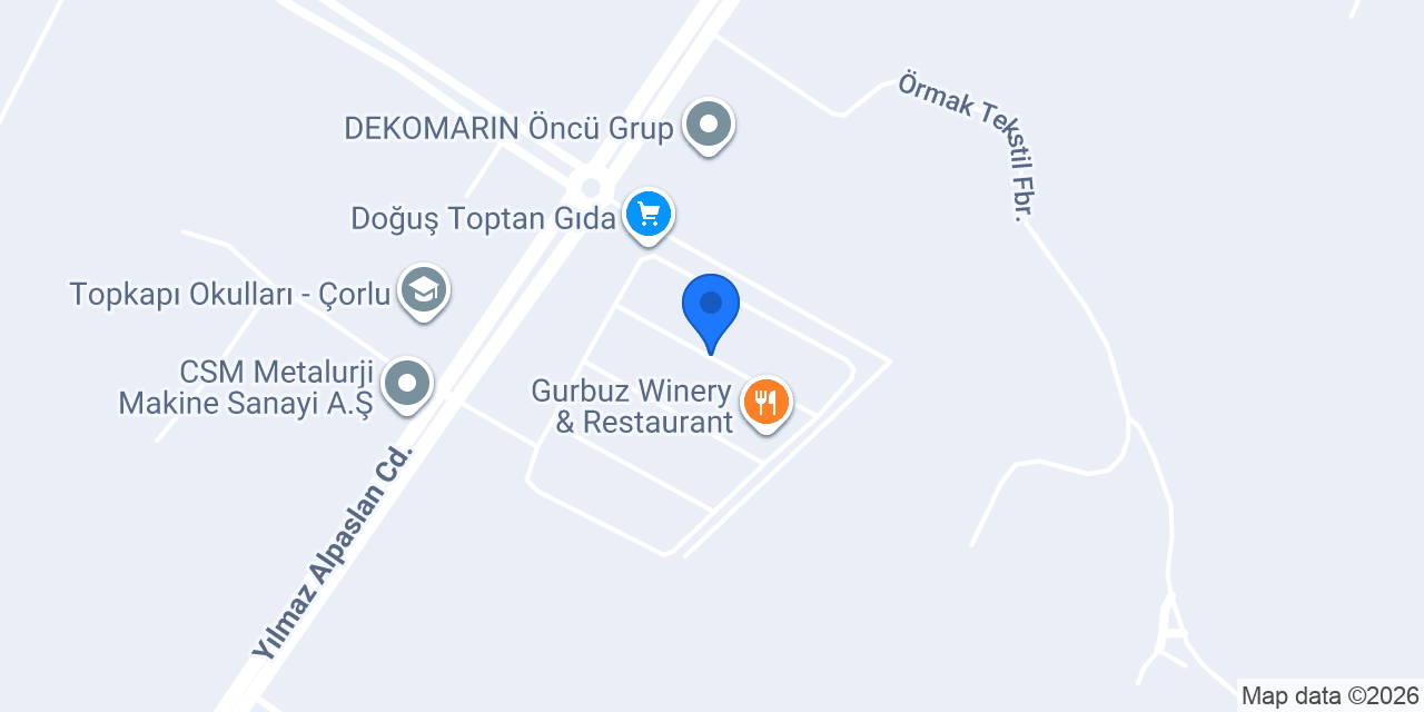 Çorlu Gıda Sitesi konumu