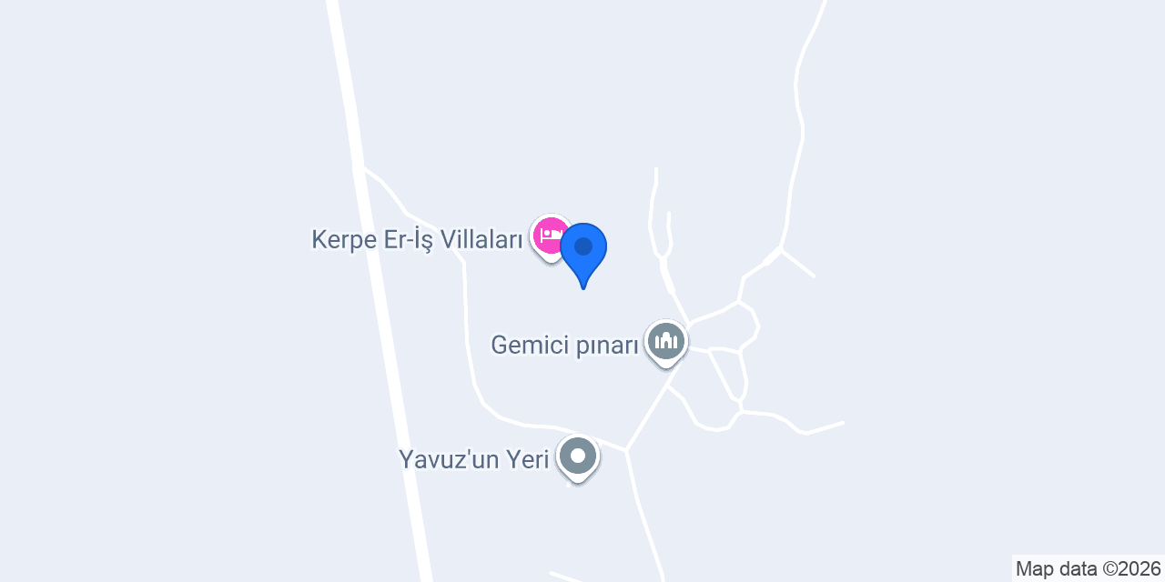 Kerpe Tomris Evleri konumu