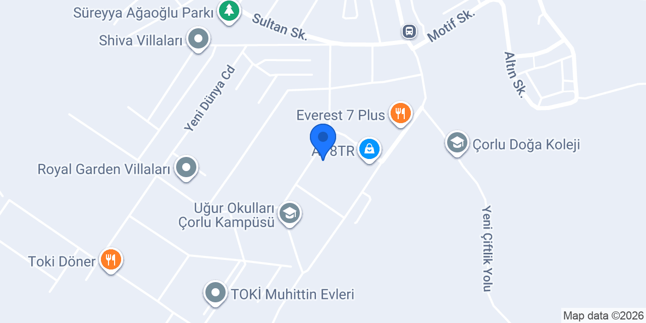 Özel Çorlu Tomurcuk Anaokulu ve Kreş konumu