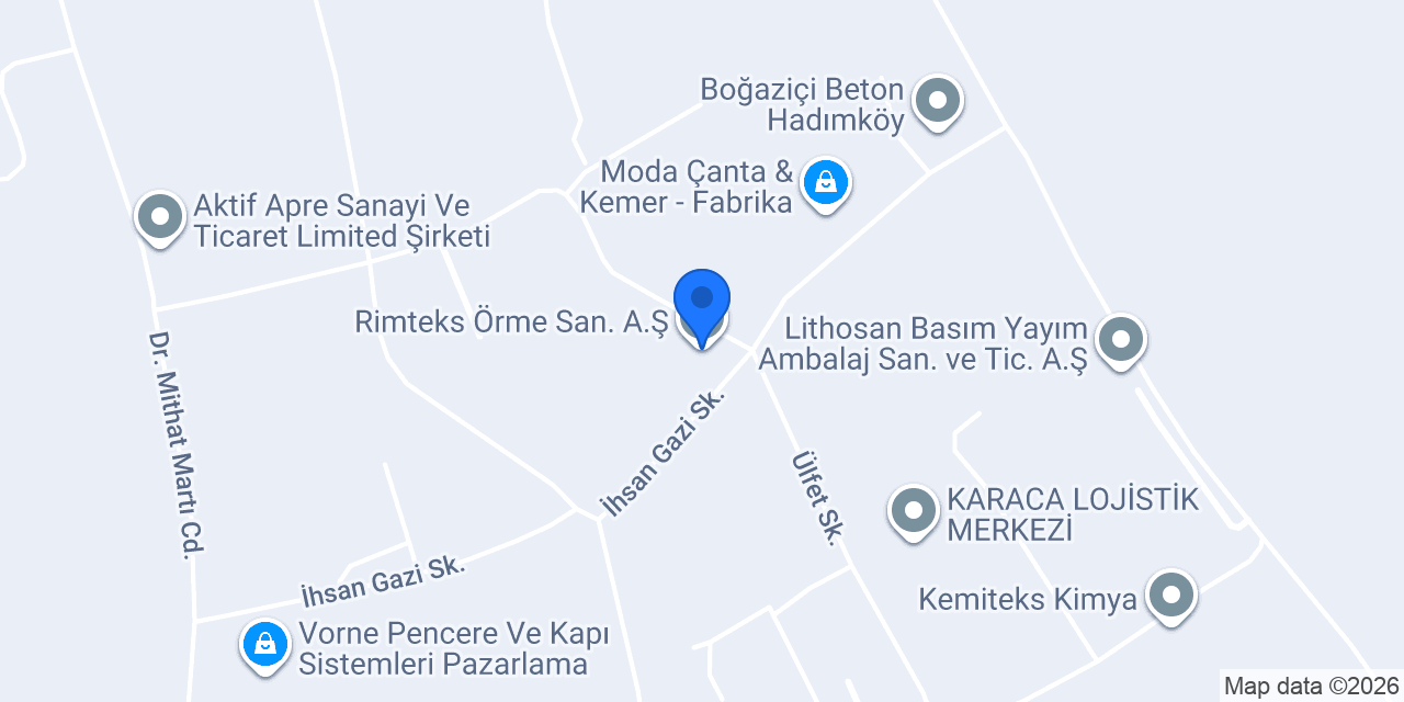 Rimteks Örme San. A.Ş. konumu