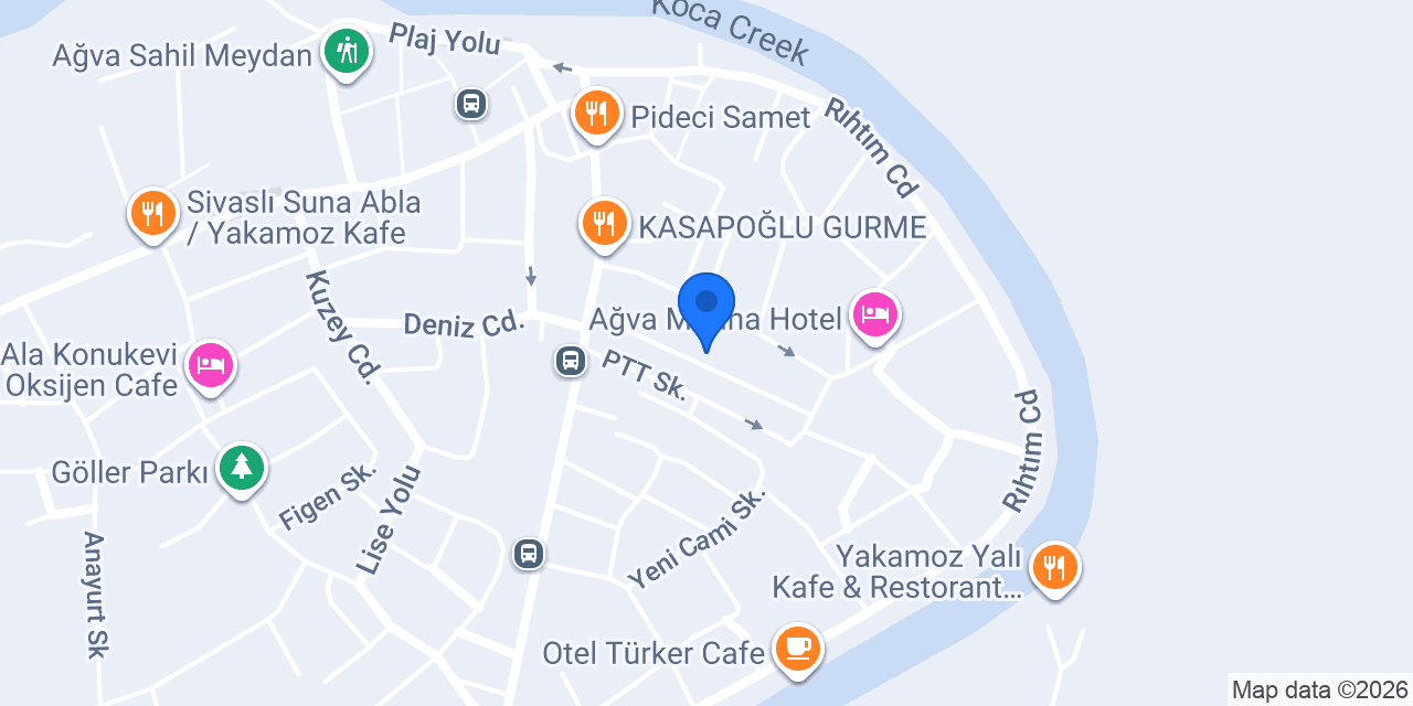 AĞVA Eylül Pansiyon & OTEL konumu