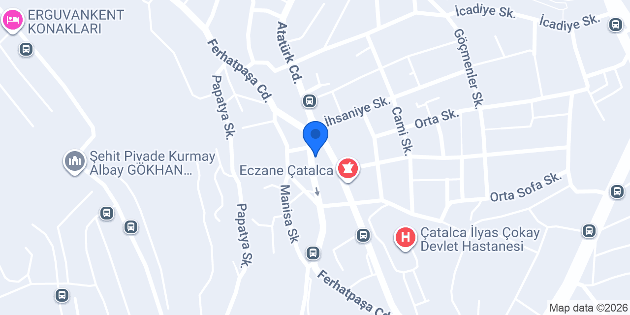FizyoMar Çatalca Fizyoterapi Merkezi konumu