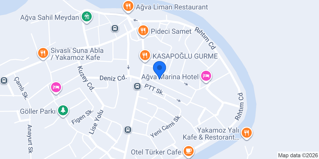 Ağva Otel Türker/ Ağva Hamidiye Su Bayii konumu