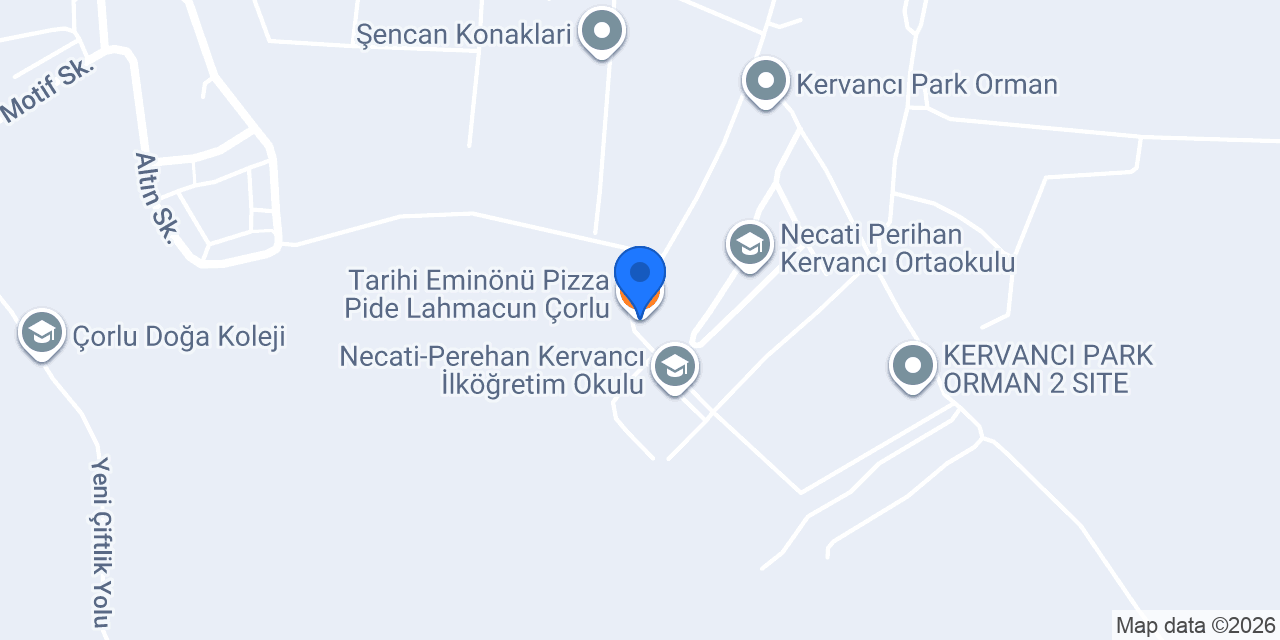 Tarihi Eminönü Pizza Pide Lahmacun Çorlu konumu