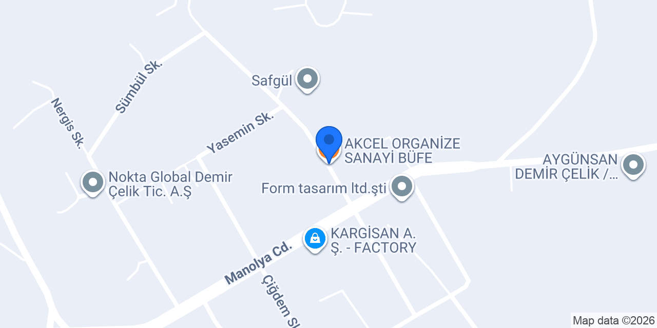 AKCEL ORGANİZE SANAYİ BÜFE konumu