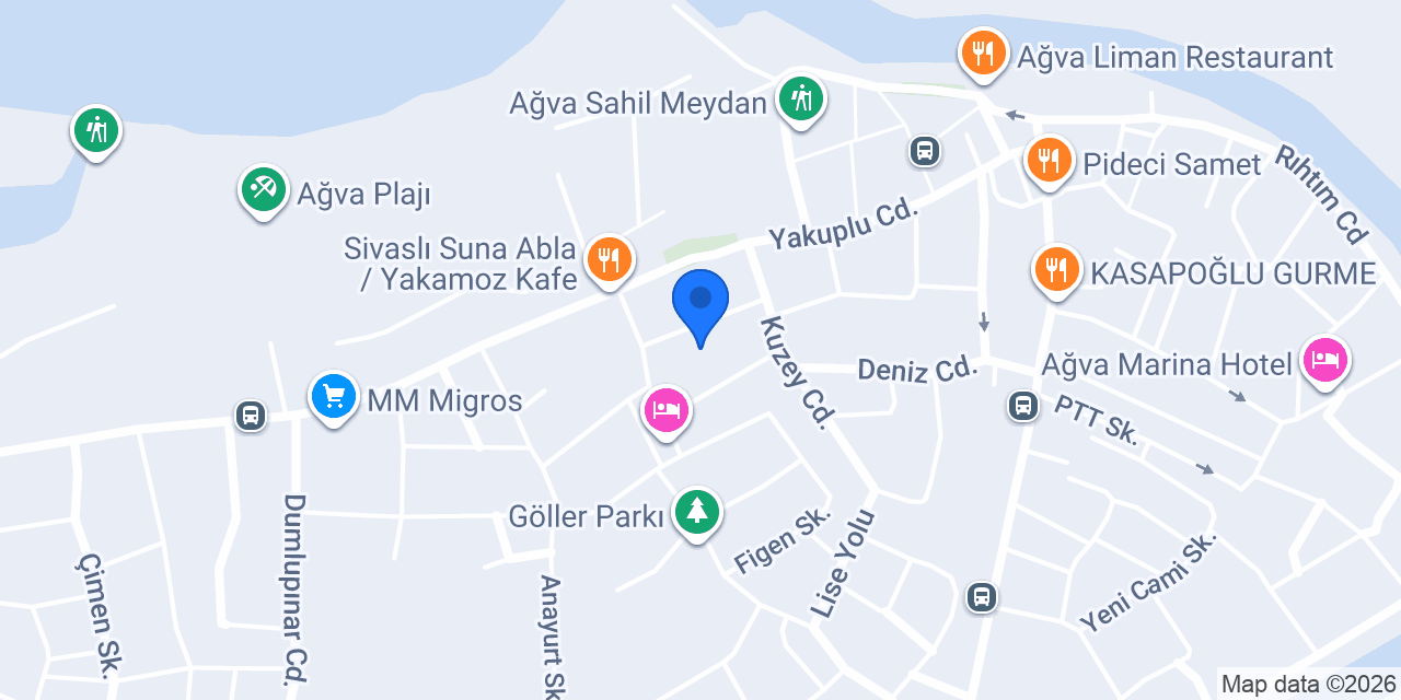 Agva Deniz Apart Motel konumu