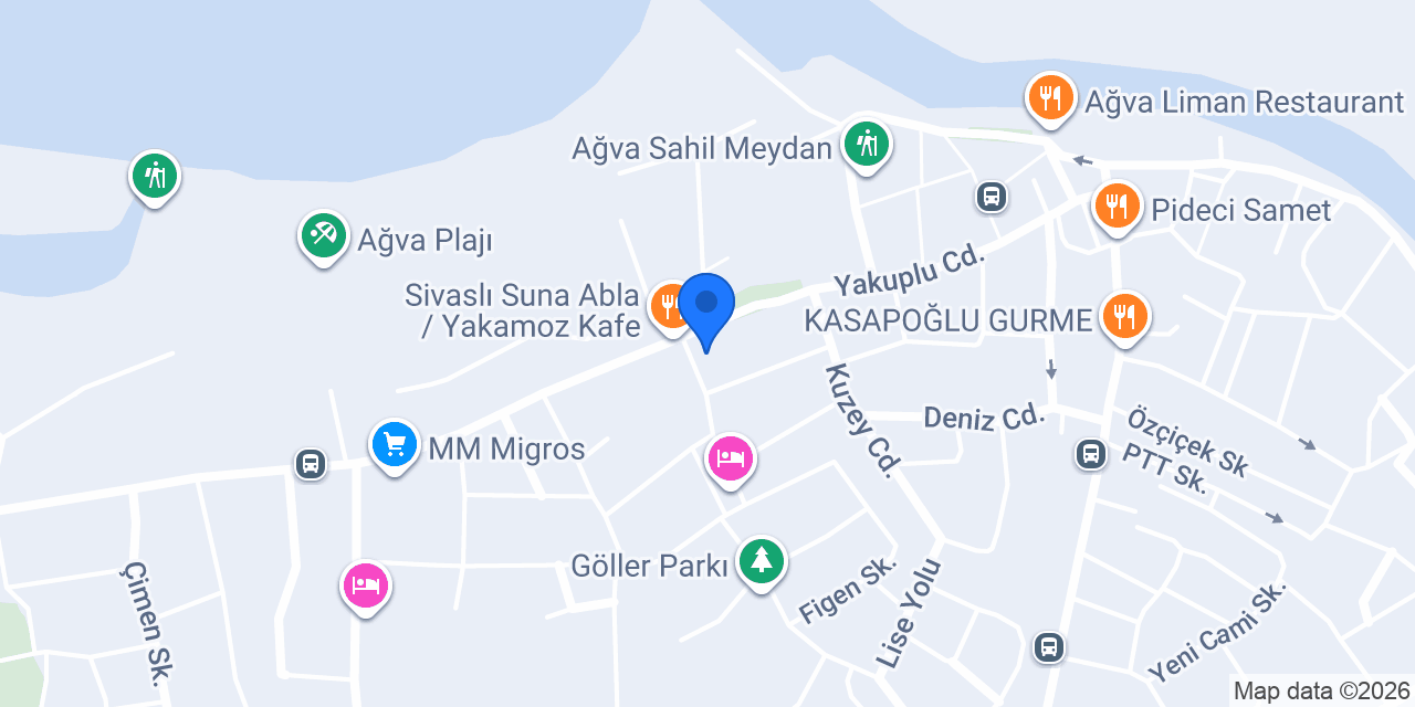 Uğur Motel AĞVA konumu