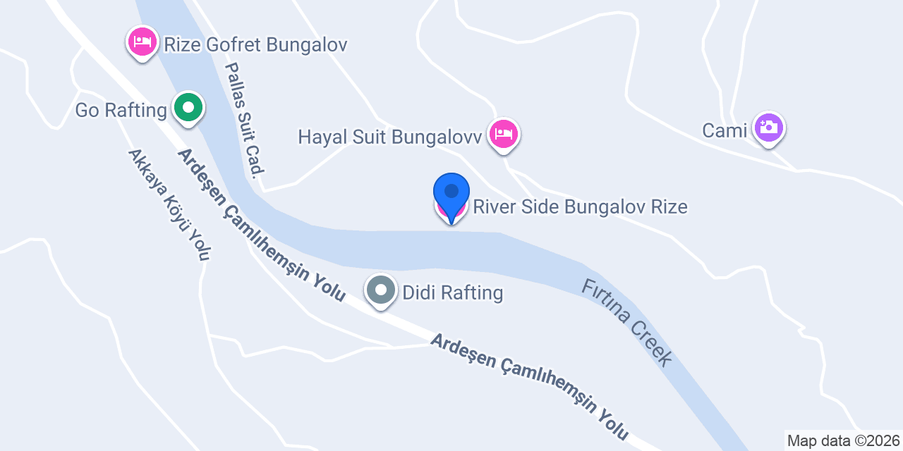 River Side Bungalov Rize konumu