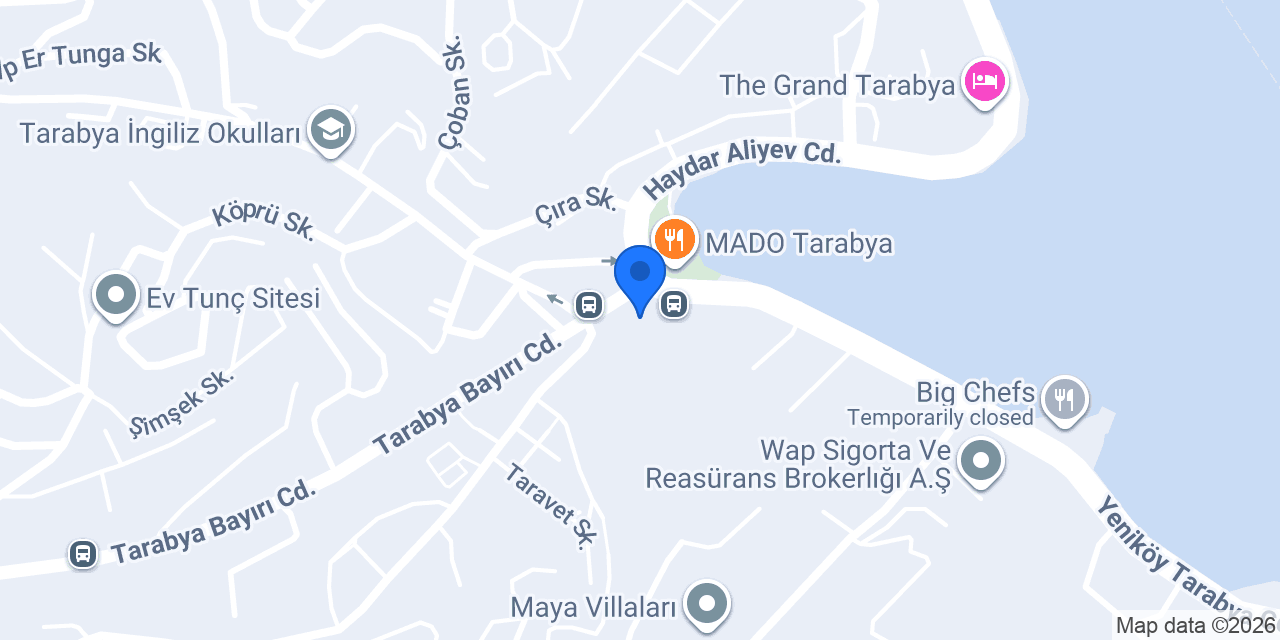 Tarabya Sahil Büfe. konumu