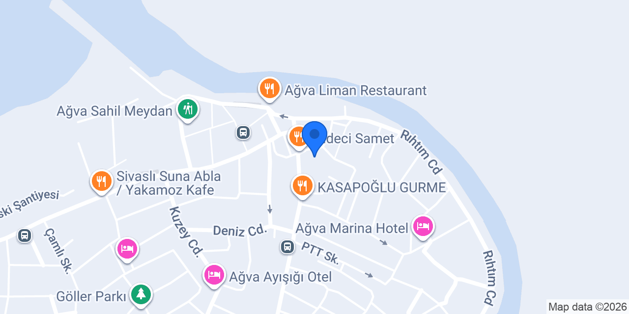 Ağva Kumkum cafe konumu
