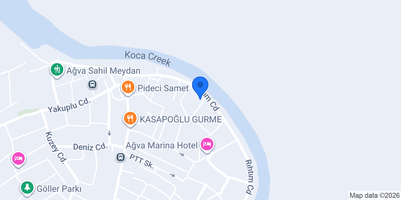 AĞVA GÜNEŞ OTEL konumu