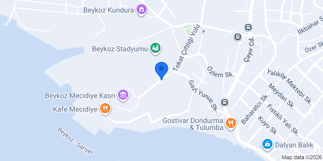 Beykoz Mecidiye Kasrı konumu
