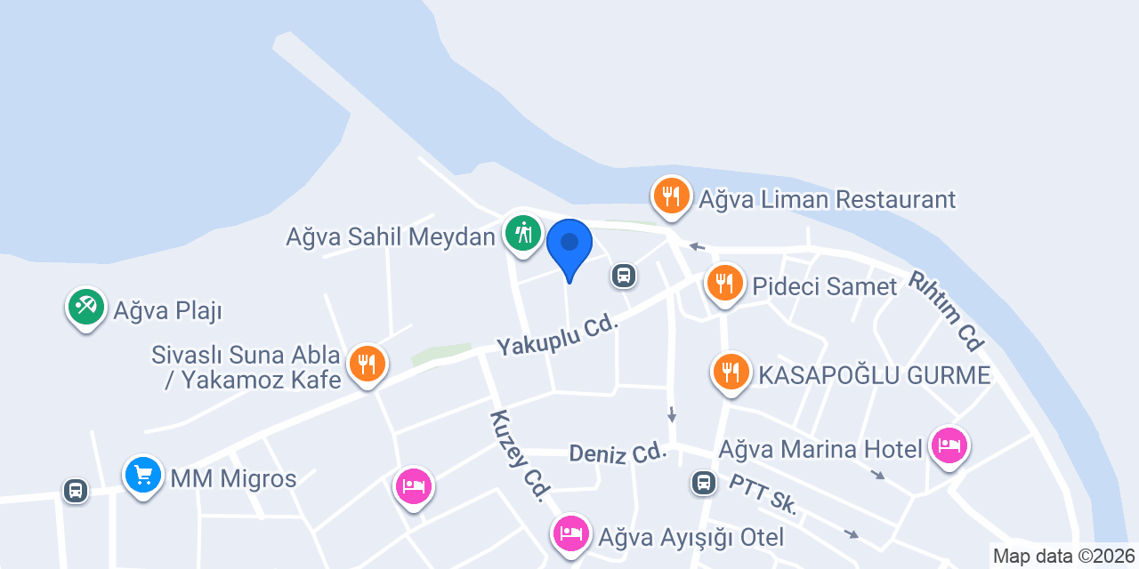 Ağva Deniz Yıldızı Otel konumu