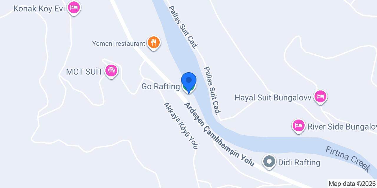 Go Rafting konumu