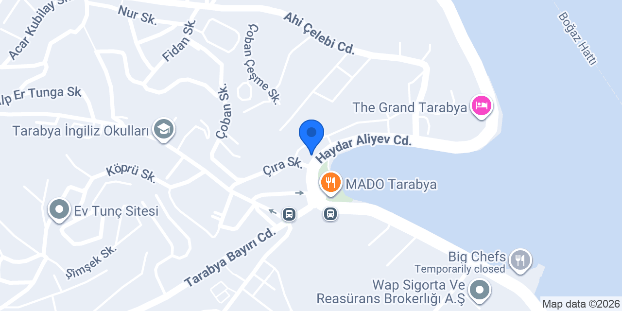 Akbank Tarabya/İst. Şubesi konumu