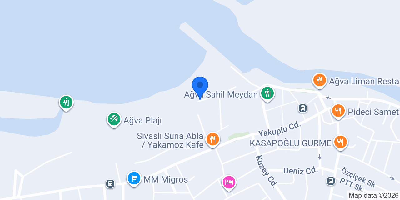 ağva kumsalcaferestaurant konumu