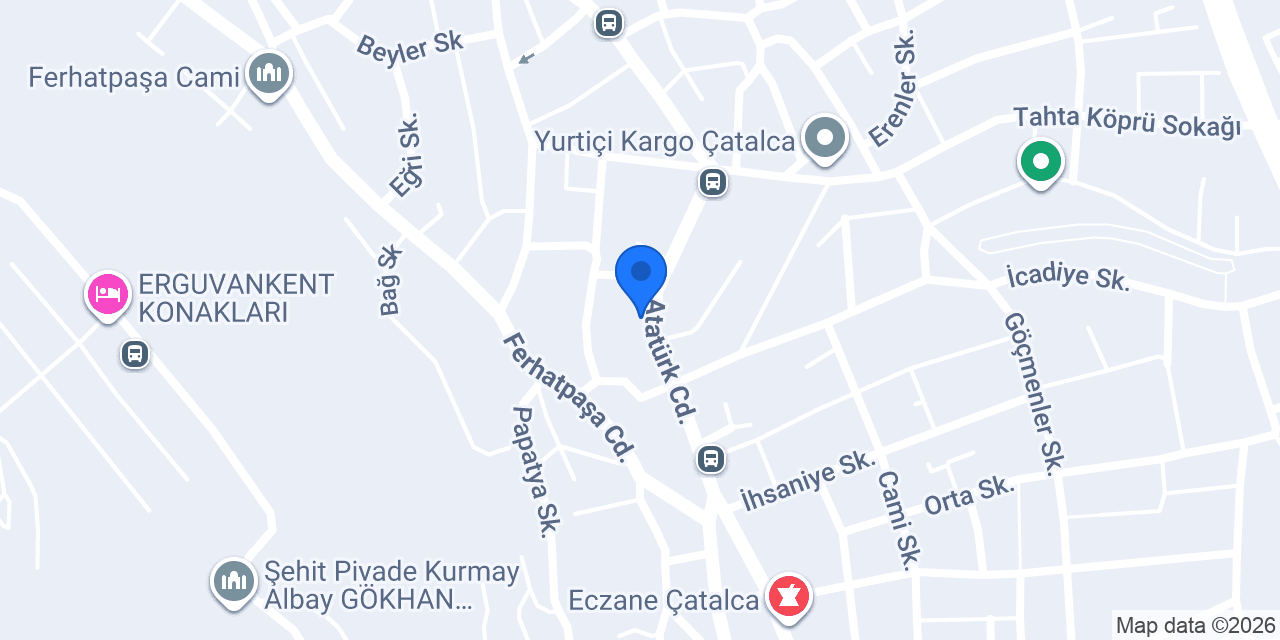 Aras Kargo Çatalca Şubesi konumu