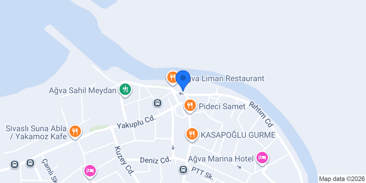 Ağva Bahçe Cafe Restaurant konumu