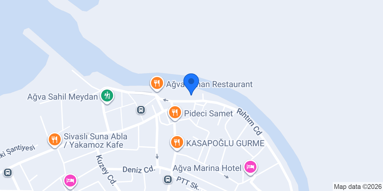 Ağva Hill River Hotel konumu
